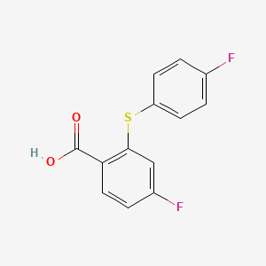 4-Fluoro-2-[(4-fluorophenyl)sulfanyl]benzoic acid