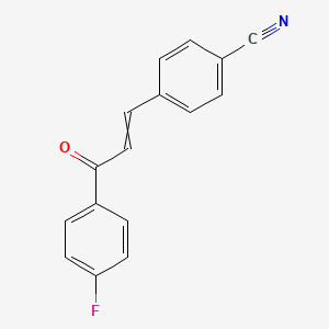 molecular formula C16H10FNO B8529902 4-[3-(4-Fluorophenyl)-3-oxoprop-1-en-1-yl]benzonitrile 
