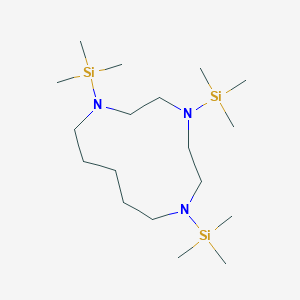 molecular formula C18H45N3Si3 B8529918 1,4,7-Tris(trimethylsilyl)-1,4,7-triazacyclododecane CAS No. 61755-01-9