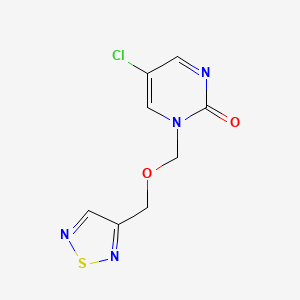 5-Chloro-1-{[(1,2,5-thiadiazol-3-yl)methoxy]methyl}pyrimidin-2(1H)-one