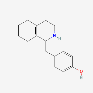 molecular formula C16H21NO B8529984 (-)-alpha-(1,2,3,4,5,6,7,8-Octahydro-1-isoquinolyl)-p-cresol CAS No. 94006-09-4