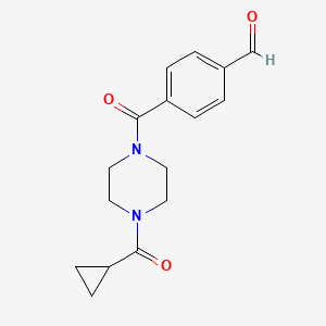 4-(4-(Cyclopropanecarbonyl)piperazine-1-carbonyl)benzaldehyde