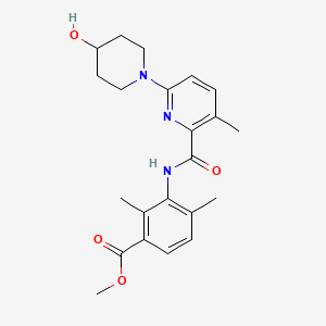 methyl 3-[[6-(4-hydroxypiperidin-1-yl)-3-methylpyridine-2-carbonyl]amino]-2,4-dimethylbenzoate