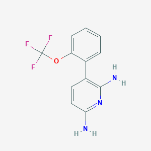 molecular formula C12H10F3N3O B8530021 3-(2-(Trifluoromethoxy)phenyl)pyridine-2,6-diamine 