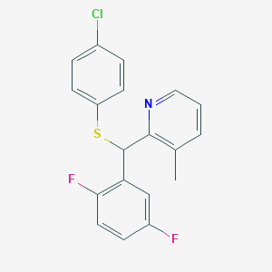 B8530028 2-{[(4-Chlorophenyl)sulfanyl](2,5-difluorophenyl)methyl}-3-methylpyridine CAS No. 558462-71-8