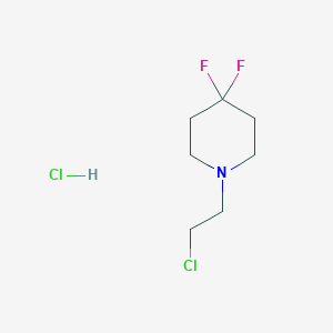 molecular formula C7H13Cl2F2N B8530053 1-(2-Chloroethyl)-4,4-difluoropiperidine hydrochloride 