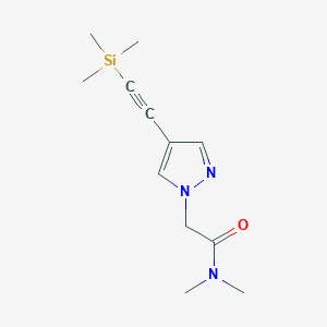N,N-Dimethyl-2-(4-((trimethylsilyl)ethynyl)-1H-pyrazol-1-yl)acetamide