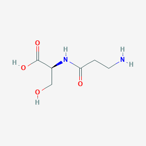 molecular formula C6H12N2O4 B8530121 N-beta-alanyl-L-serine 