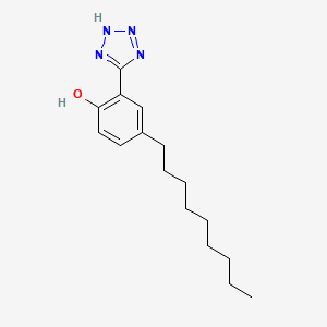 molecular formula C16H24N4O B8530161 6-(1,2-Dihydro-5H-tetrazol-5-ylidene)-4-nonylcyclohexa-2,4-dien-1-one CAS No. 62390-65-2