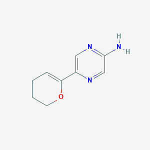 molecular formula C9H11N3O B8530205 5-(5,6-dihydro-4H-pyran-2-yl)-pyrazin-2-ylamine 