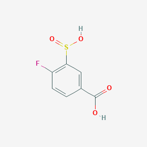 molecular formula C7H5FO4S B8530220 5-Carboxy-2-fluorobenzenesulfinic acid 