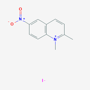 Quinolinium, 1,2-dimethyl-6-nitro-, iodide