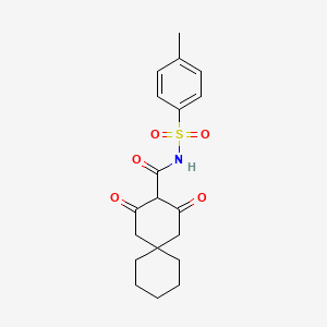 molecular formula C19H23NO5S B8530251 Spiro[5.5]undecane-3-carboxamide,4-dioxo- CAS No. 57641-80-2