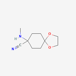 molecular formula C10H16N2O2 B8530285 8-Methylamino-1,4-dioxa-spiro[4.5]decane-8-carbonitrile 