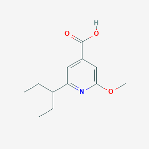 molecular formula C12H17NO3 B8530288 2-(1-Ethyl-propyl)-6-methoxy-isonicotinic acid 