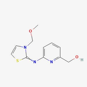 molecular formula C11H13N3O2S B8530347 (6-(((2Z)-3-(methoxymethyl)-1,3-thiazol-2(3H)-ylidene)amino)pyridin-2-yl)methanol 