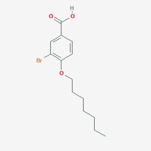 molecular formula C14H19BrO3 B8530356 3-Bromo-4-n-heptyloxybenzoic acid 