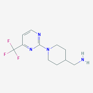 molecular formula C11H15F3N4 B8530364 ({1-[4-(Trifluoromethyl)pyrimidin-2-yl]piperidin-4-yl}methyl)amine 