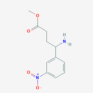 molecular formula C11H14N2O4 B8530374 4-Amino-4-(3-nitro-phenyl)-butyric acid methyl ester 