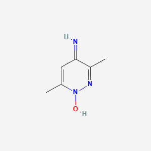 molecular formula C6H9N3O B8530408 1-Hydroxy-3,6-dimethylpyridazin-4-imine CAS No. 58869-98-0