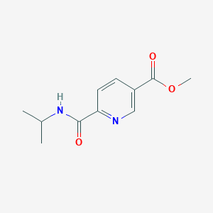 molecular formula C11H14N2O3 B8530422 Methyl 6-(isopropylcarbamoyl)nicotinate 