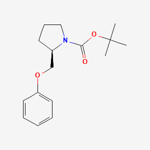 molecular formula C16H23NO3 B8530458 tert-butyl (R)-2-(phenoxymethyl)pyrrolidine-1-carboxylate 