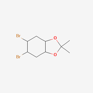 molecular formula C9H14Br2O2 B8530462 5,6-Dibromo-2,2-dimethylhexahydro-2H-1,3-benzodioxole CAS No. 92241-44-6