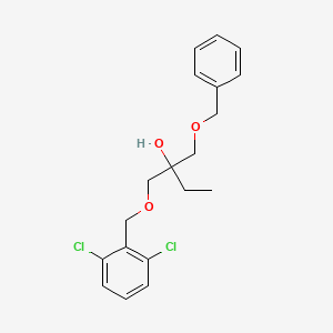 molecular formula C19H22Cl2O3 B8530482 1-(Benzyloxy)-2-{[(2,6-dichlorophenyl)methoxy]methyl}butan-2-ol CAS No. 58021-01-5