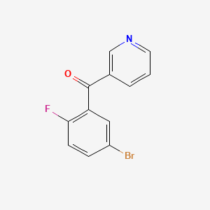 molecular formula C12H7BrFNO B8530512 (5-Bromo-2-fluorophenyl)(pyridin-3-yl)methanone 