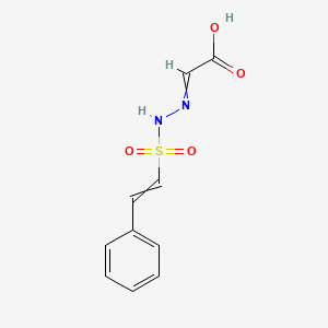 molecular formula C10H10N2O4S B8530520 GLYOXYLIC ACID beta-STYRENESULFONYLHYDRAZONE 