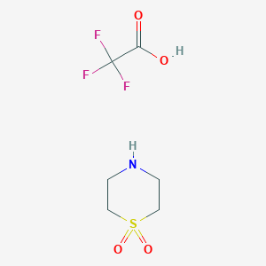 molecular formula C6H10F3NO4S B8530575 s,s-Dioxothiamorpholine trifluoroacetic acid salt CAS No. 220655-06-1