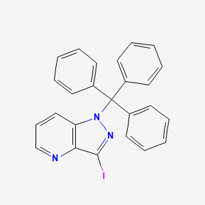 molecular formula C25H18IN3 B8530599 3-Iodo-1-trityl-1H-pyrazolo[4,3-b]pyridine CAS No. 633328-41-3