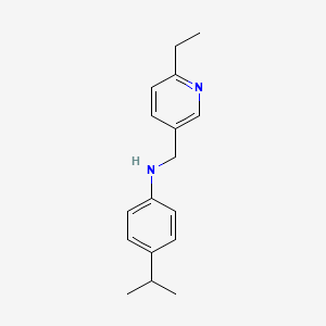 molecular formula C17H22N2 B8530654 3-Pyridinemethanamine,6-ethyl-n-[4-(1-methylethyl)phenyl]- 