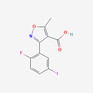 4-Carboxy-5-methyl-3-(2-fluoro-5-iodophenyl)isoxazole