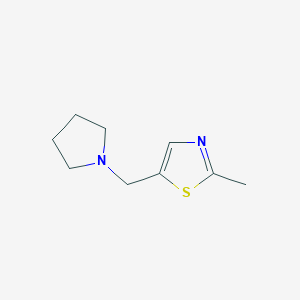 molecular formula C9H14N2S B8530672 2-Methyl-5-(pyrrolidinomethyl)thiazole 