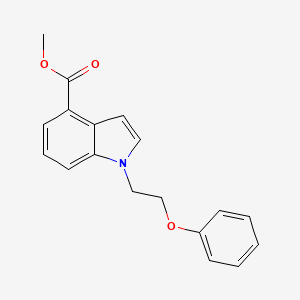 molecular formula C18H17NO3 B8530680 1-(2-Phenoxy-ethyl)-1H-indole-4-carboxylic acid methyl ester 