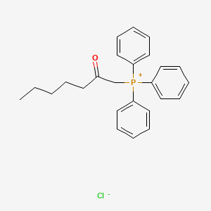 molecular formula C25H28ClOP B8530684 (2-Oxoheptyl)(triphenyl)phosphanium chloride CAS No. 34407-51-7