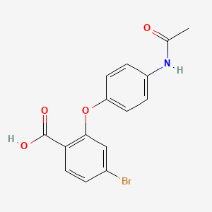 molecular formula C15H12BrNO4 B8530711 2-(4-Acetamidophenoxy)-4-bromobenzoic acid CAS No. 825649-81-8