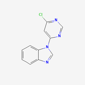 molecular formula C11H7ClN4 B8530719 1-(6-Chloropyrimidin-4-yl)benzimidazole 