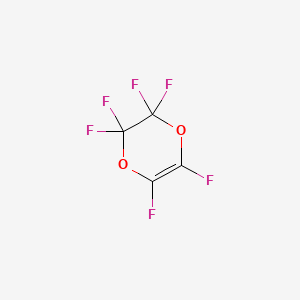 molecular formula C4F6O2 B8530726 2,2,3,3,5,6-Hexafluoro-2,3-dihydro-1,4-dioxine CAS No. 56625-38-8