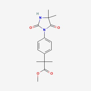 molecular formula C16H20N2O4 B8530759 Methyl 2-[4-(4,4-dimethyl-2,5-dioxoimidazolidin-1-yl)phenyl]-2-methylpropanoate 