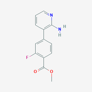 molecular formula C13H11FN2O2 B8530765 Methyl 4-(2-aminopyridin-3-yl)-2-fluorobenzoate 