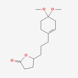 5-[3-(4,4-Dimethoxycyclohex-1-en-1-yl)propyl]oxolan-2-one