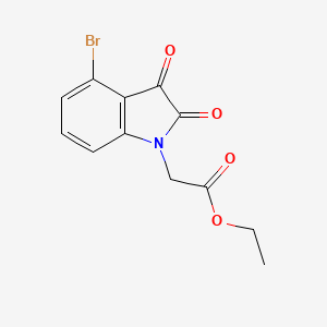 molecular formula C12H10BrNO4 B8530818 ethyl (4-bromo-2,3-dioxo-2,3-dihydro-1H-indol-1-yl)acetate 