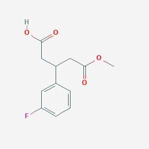 molecular formula C12H13FO4 B8530849 3-(3-Fluoro-phenyl)-pentanedioic acid monomethyl ester 