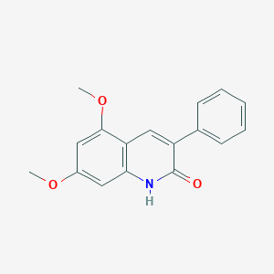 molecular formula C17H15NO3 B8530885 3-Phenyl-5,7-dimethoxyquinoline-2(1H)-one 