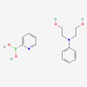 molecular formula C15H21BN2O4 B8530886 2-[N-(2-hydroxyethyl)anilino]ethanol; 2-pyridinylboronic acid 