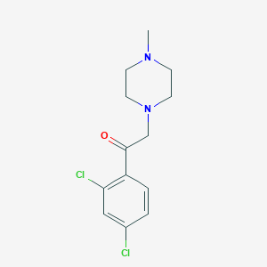 molecular formula C13H16Cl2N2O B8530894 Piperazine, 1-[(2,4-dichlorobenzoyl)methyl]-4-methyl- 