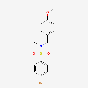 molecular formula C15H16BrNO3S B8530913 N-methyl-N-(4-methoxybenzyl)-4-bromophenylsulfonamide 