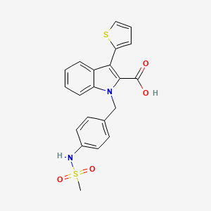1h-Indole-2-carboxylic acid,1-[[4-[(methylsulfonyl)amino]phenyl]methyl]-3-(2-thienyl)-